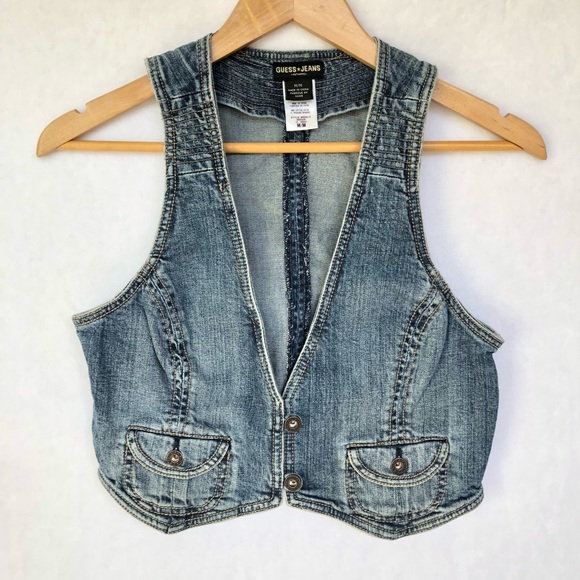 guess jeans vest